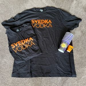 svedka vodka tshirts x2 plus cups